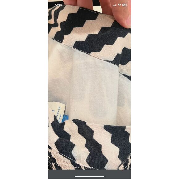 One-Shoulder Linen Palm Tree Dress size L - Picture 3 of 16